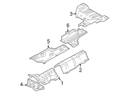 2016 Volvo V60 Heat Shields Diagram 2