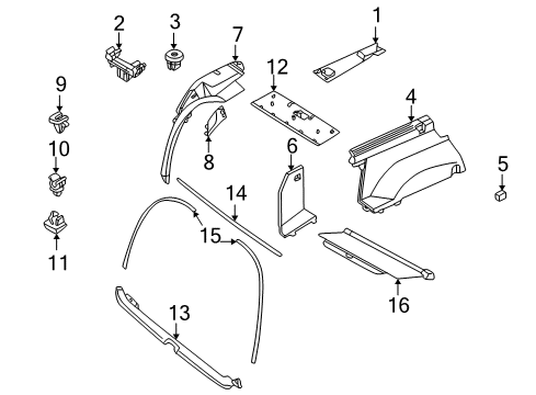 2006 Volvo XC70 Interior Trim - Rear Body Diagram 2