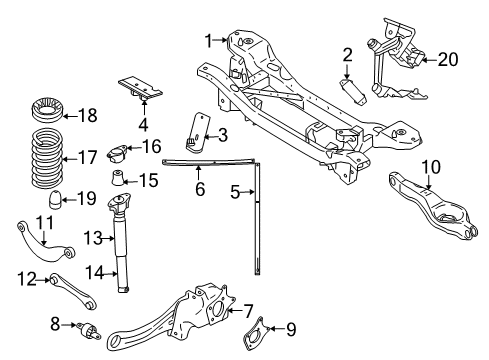 2007 Volvo C70 Suspension Crossmember Diagram for 31360211