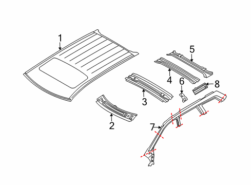 2011 Volvo XC90 Roof & Components