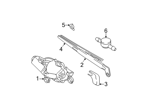 2011 Volvo XC90 Lift Gate - Wiper & Washer Components