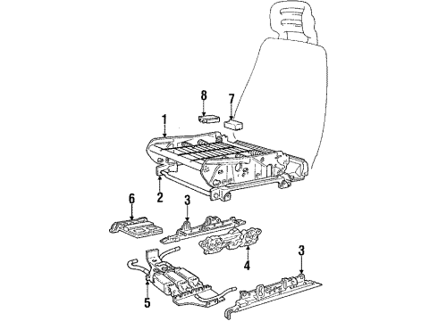 1988 Volvo 780 Seat Components