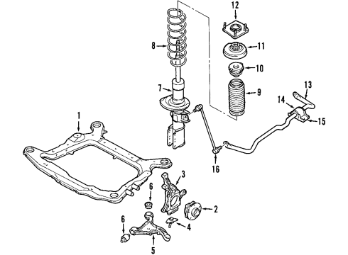 2003 Volvo XC90 Hub Assembly, Front Diagram for 30639875