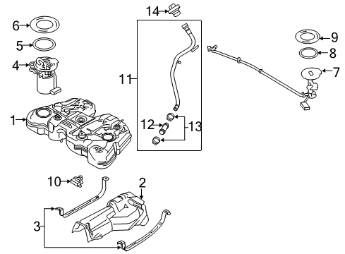 2017 Volvo V60 Cross Country Fuel System Components