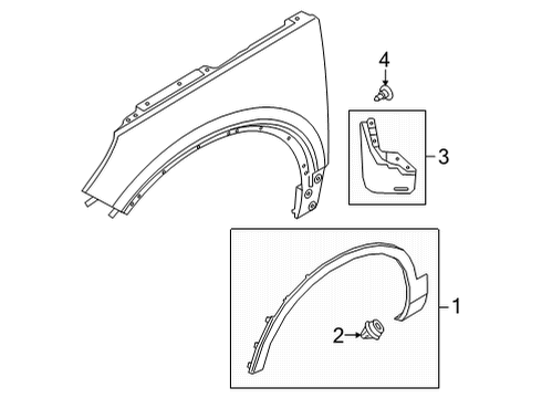 2023 Volvo C40 Recharge Exterior Trim - Fender