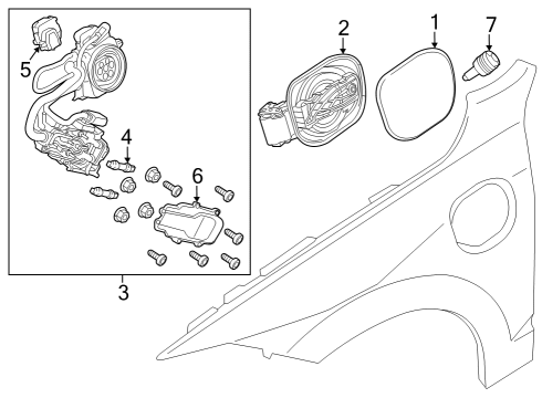 2021 Volvo XC60 Fender & Components Diagram 2