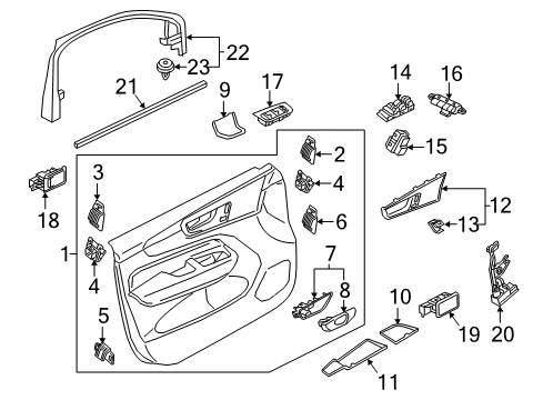 2018 Volvo XC60 Interior Trim - Front Door