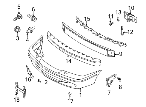 2003 Volvo C70 Front Bumper