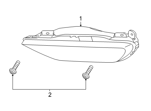 2022 Volvo XC60 Fog Lamp, Passenger Side Diagram for 31434667
