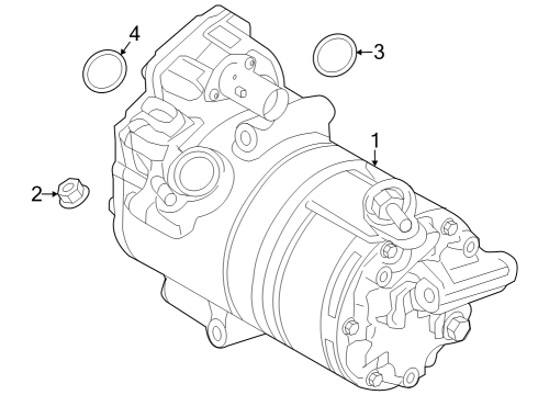 2019 Volvo S90 Condenser, Compressor & Lines Diagram 2