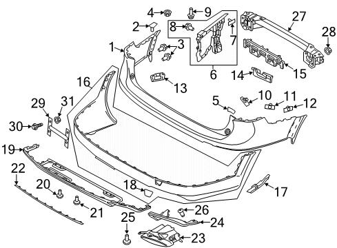 2018 Volvo V90 Cross Country Rear Bumper