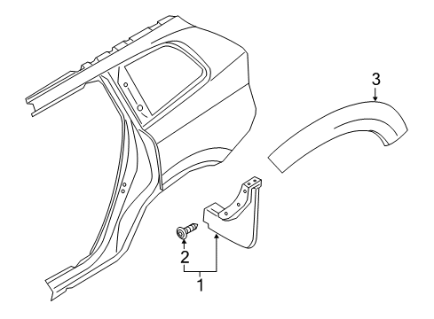 2018 Volvo XC60 Exterior Trim - Quarter Panel