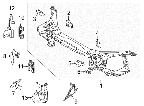 2017 Volvo V60 Cross Country Radiator Support