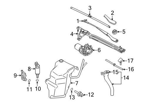 2009 Volvo S40 Wiper & Washer Components