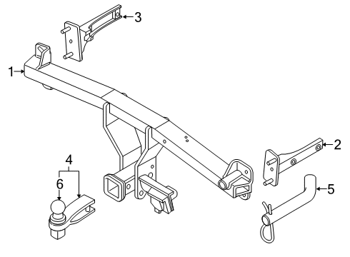 2021 Volvo XC40 Recharge Trailer Hitch Components