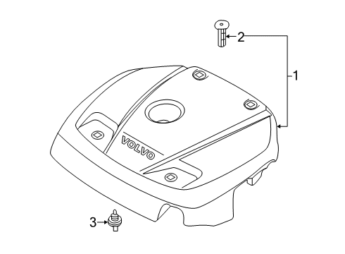 2019 Volvo XC60 Engine Cover Diagram for 31657647
