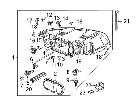 2008 Volvo C30 Headlamps, Headlamp Washers/Wipers