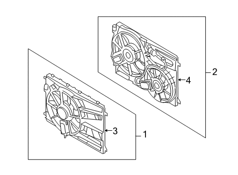 2009 Volvo S80 Cooling System, Radiator, Water Pump, Cooling Fan Diagram 1