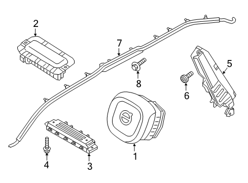 2017 Volvo V90 Cross Country Air Bag Components Diagram 1