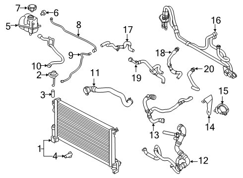 2022 Volvo V60 Radiator & Components Diagram 2