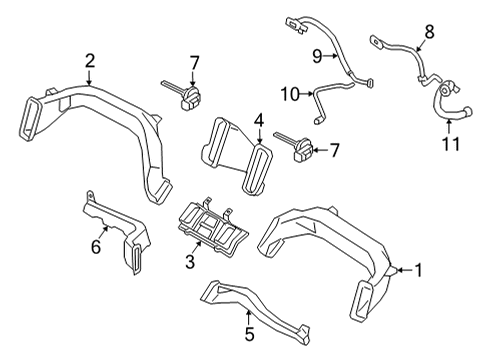 2023 Volvo C40 Recharge Ducts Diagram 2