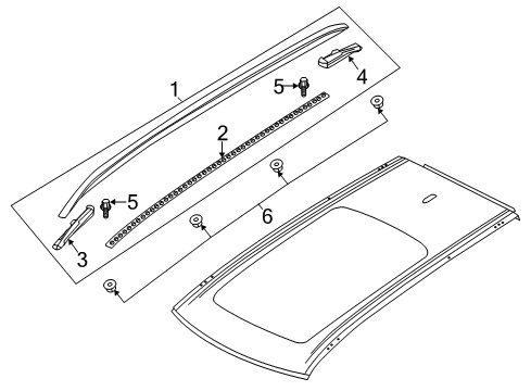 2018 Volvo V90 Cross Country Exterior Trim - Roof