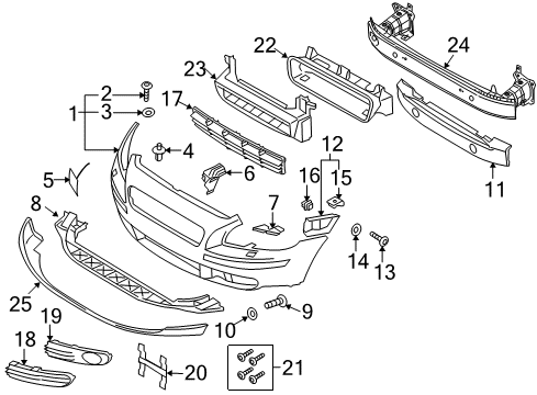 2007 Volvo S40 Fog Lamp Assembly Washer Diagram for 986495
