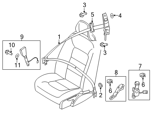 2009 Volvo S80 Seat Belt