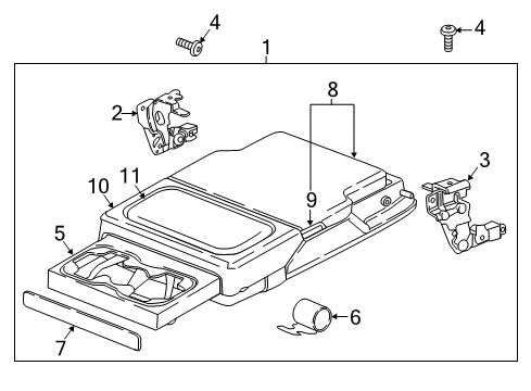 2019 Volvo V90 Cross Country Rear Seat Components Diagram 1