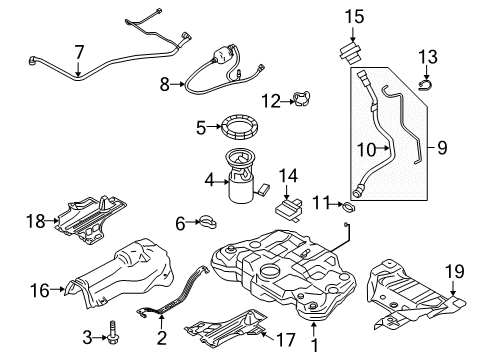 2013 Volvo XC60 Fuel Pump Diagram for 31372880