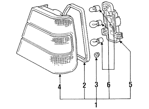 1995 Volvo 940 Tail Lamps Diagram 2