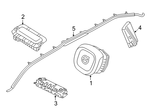 2022 Volvo XC40 Recharge Air Bag Components Diagram 2