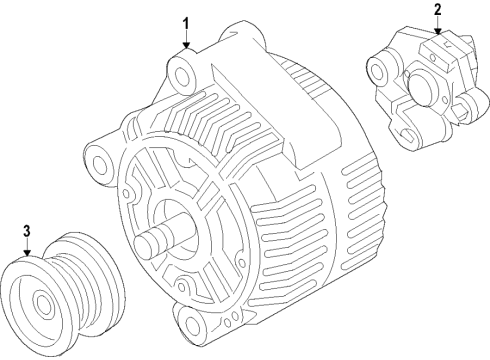 2021 Volvo V90 Cross Country Alternator Diagram 1