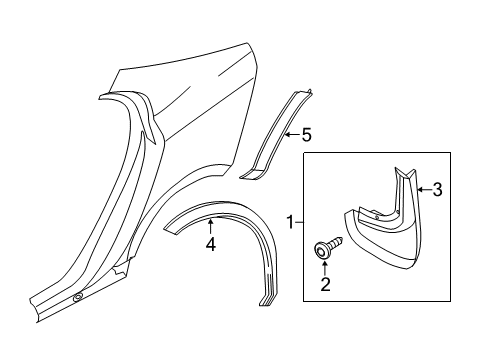2016 Volvo S60 Cross Country Exterior Trim - Quarter Panel