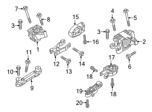 2020 Volvo XC40 Torque Arm Diagram for 32220005