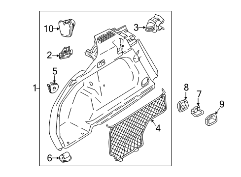 2018 Volvo XC60 Interior Trim - Quarter Panels Diagram 1