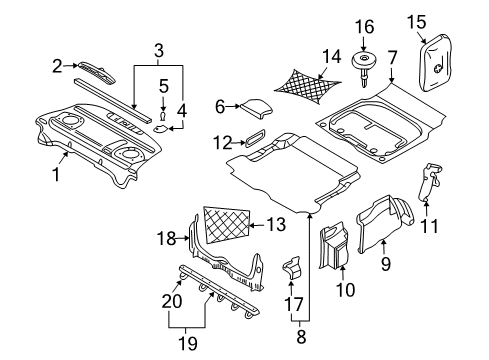 2002 Volvo S60 Interior Trim - Rear Body