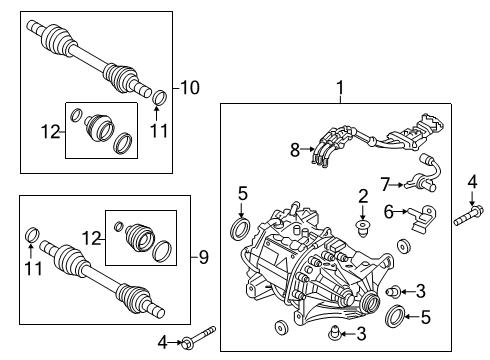 2020 Volvo V60 Axle Assembly Snap Ring Diagram for 31492159