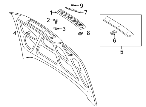 2004 Volvo V40 Grille & Components