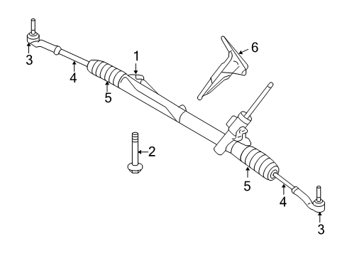 2012 Volvo XC60 Steering Gear Diagram for 36001640