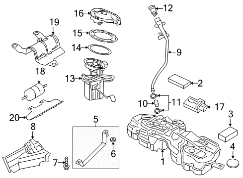 2023 Volvo XC60 Fuel Pump Diagram for 31478637