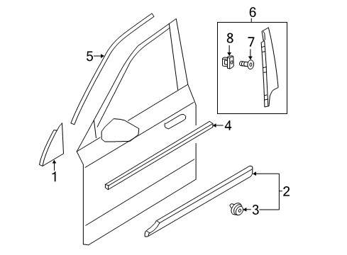 2018 Volvo XC60 Exterior Trim - Front Door
