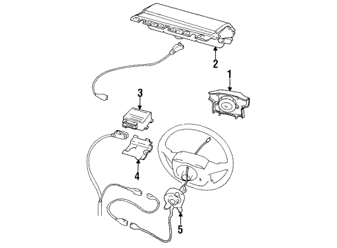 1994 Volvo 850 Air Bag Components