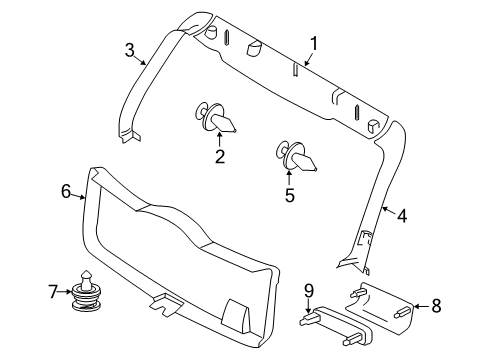 2009 Volvo V50 Interior Trim - Lift Gate