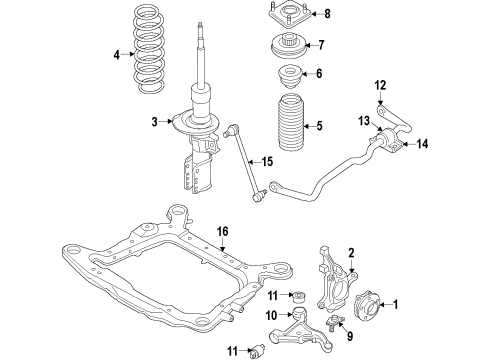 2010 Volvo XC60 Stabilizer Bar Diagram for 31340516