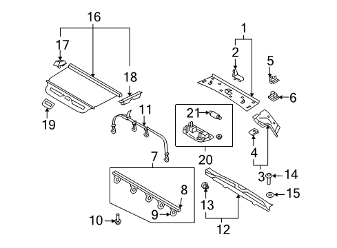 2015 Volvo XC70 Interior Trim - Rear Body Diagram 2