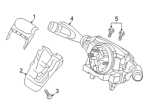 2019 Volvo XC90 Shroud, Switches & Levers