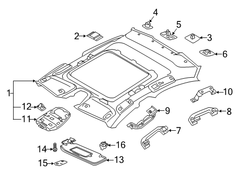 2019 Volvo S60 Interior Trim - Roof