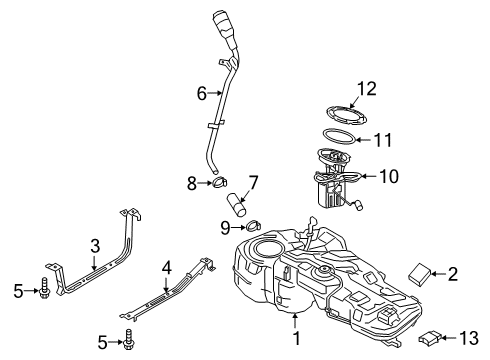 2021 Volvo XC40 Recharge Fuel System Components