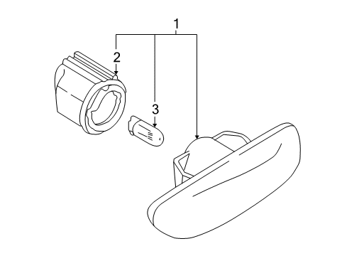 2002 Volvo S60 Side Repeater Lamps